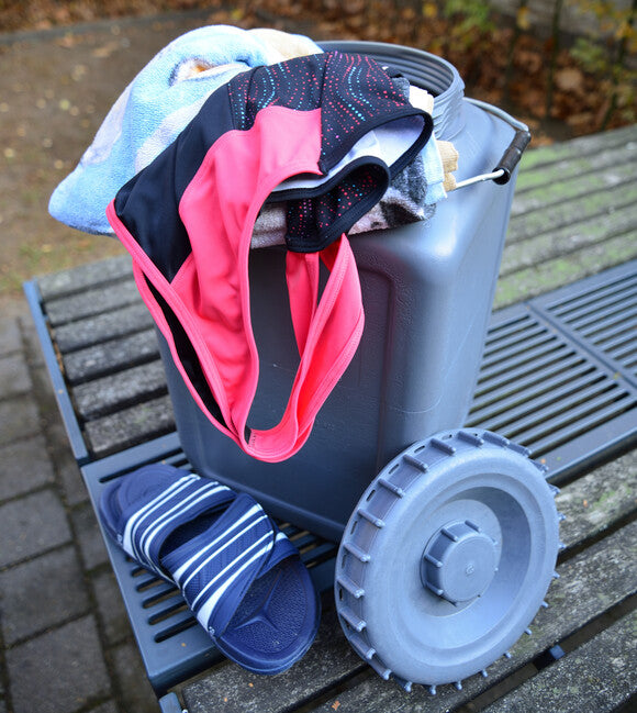 BasicNature Wide-Mouth Container Grey 30L Square