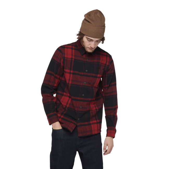 Black Diamond Project Flannel Men's Shirt, Red Rock-Black Plaid