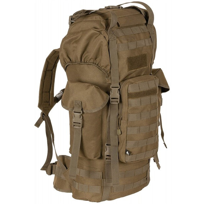 MFH MOLLE Backpack 65L, Aluminum Rod, Coyote