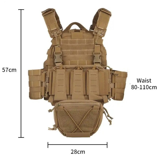 DRAGOWA Tactical Raven Tactical Vest, Black