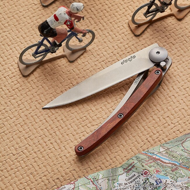 Deejo Folding Knife Coralwood