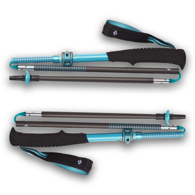Black Women's Diamond Distance Carbon Flz Trekking Poles, Dark Patina