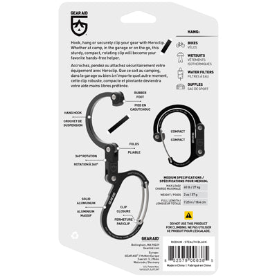 GearAid Carabiner Black M