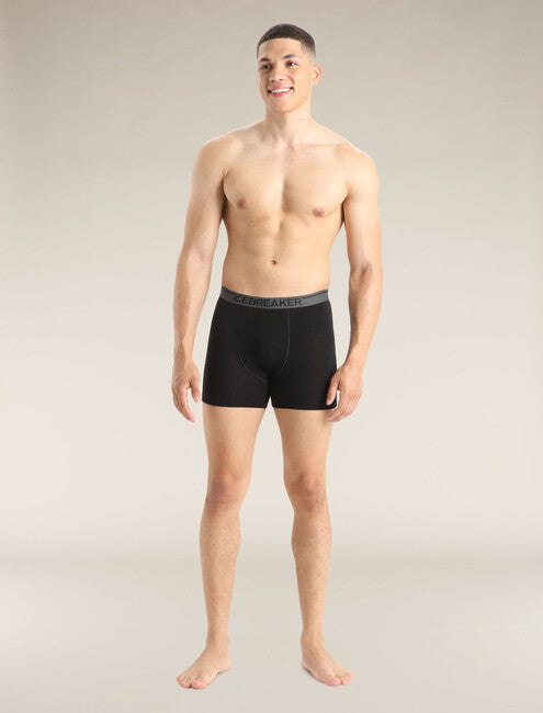 Icebreaker Anatomica Men's Boxer Shorts, Black