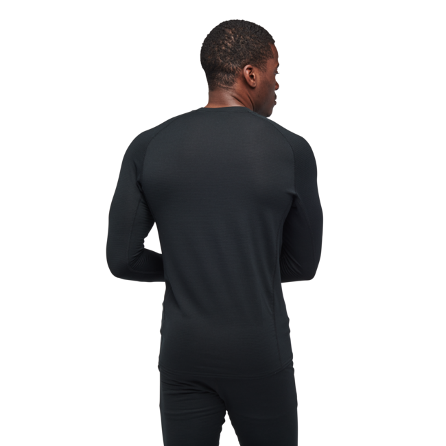 Black Diamond Coefficient Lt Crew Men's Long Sleeve Shirt, Black