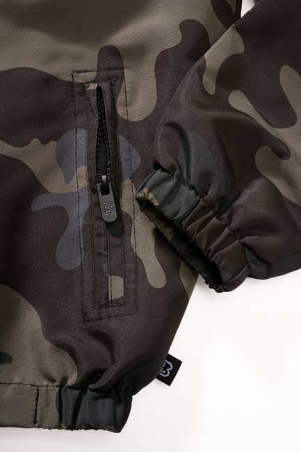 Brandit Kids Summer Frontzip Windbreaker Jacket, Dark Camo