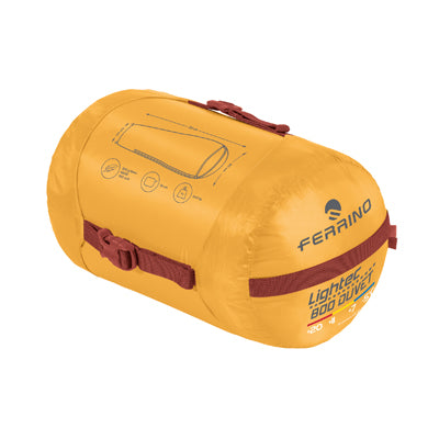Ferrino Lightec Down 800 Duvet Sleeping Bag, Yellow