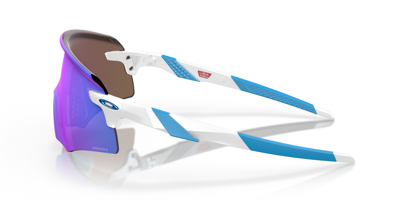 Oakley ENCODER Sunglasses, Polished White, Prizm Sapphire