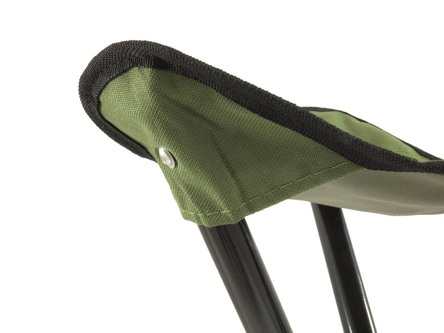 BasicNature Travelchair Tripod Stool, Green Steel