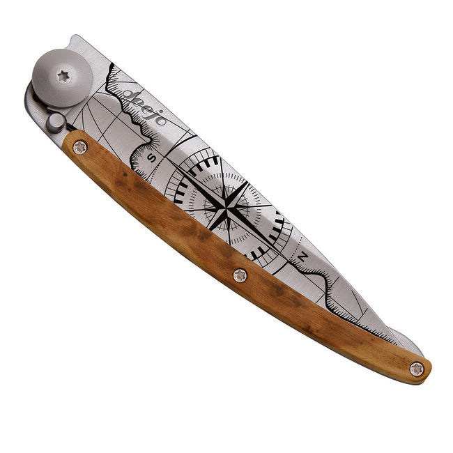 Deejo Folding Knife Titanium Terra Incognita