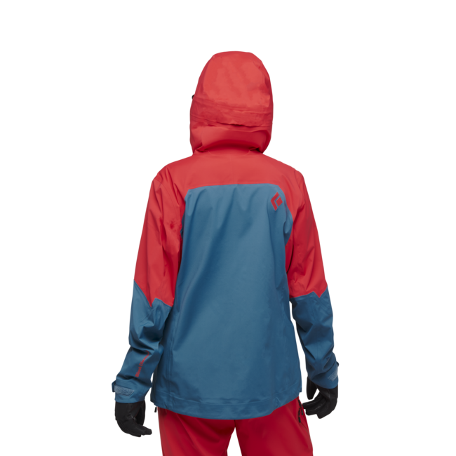 Black Diamond Dámska lyžiarska bunda Recon Lt Stretch Shell, coral red-creek blue