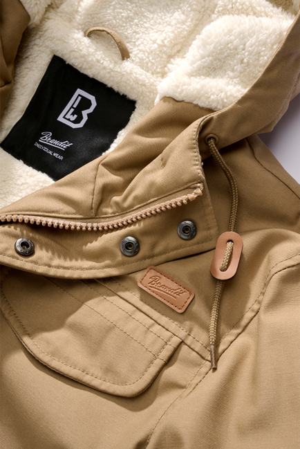 Brandit Marsh Lake Teddy Parka, Camel