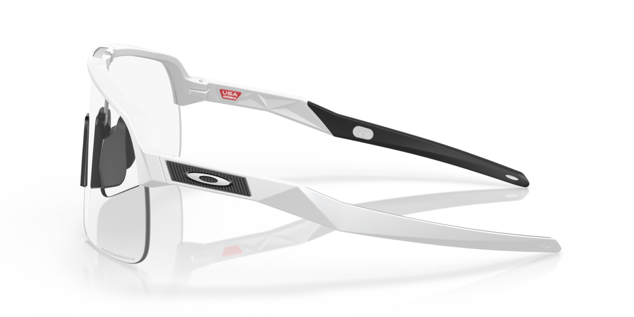Oakley Sutro Lite Photochromic Sunglasses, Matte White Frame, Clear Photochromic Lenses