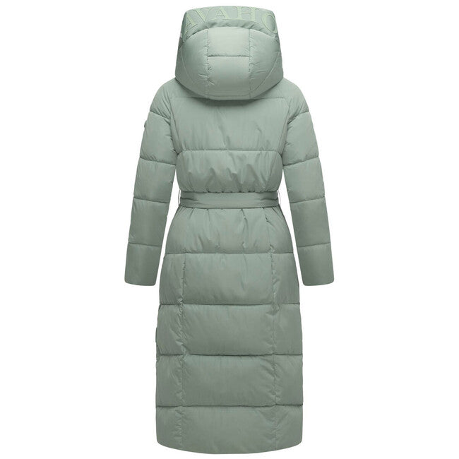 Navahoo Women's Long Winter Jacket EISBLICK, Smokey Mint