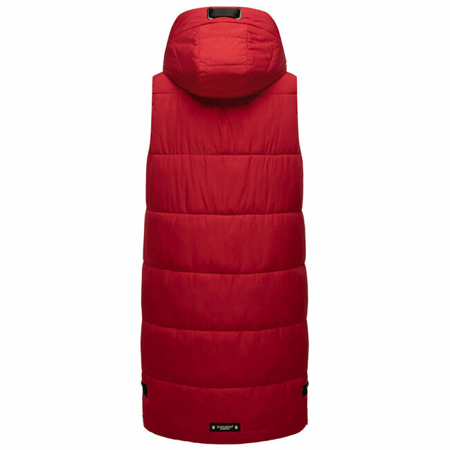 Navahoo Women's Long Vest Schnuffelchen, Salsa Red