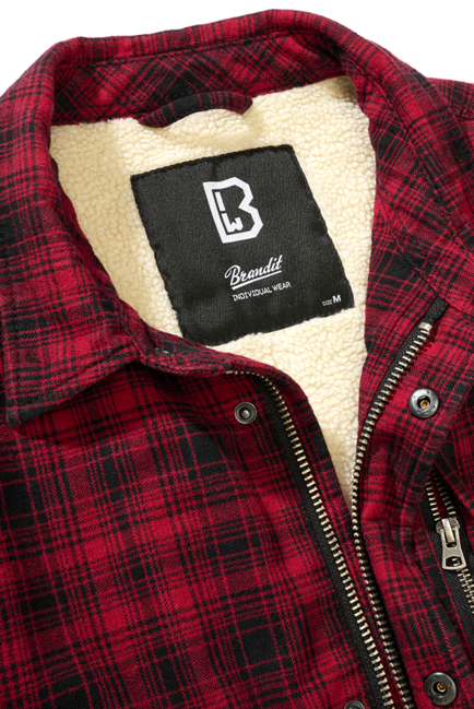 Brandit Classic Sherpa Jacket, Black-Red