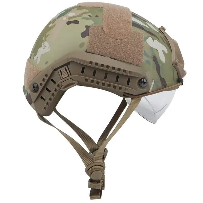 DRAGOWA Tactical Taktická helma Fast MH s okuliarmi Charger, FG (bez certifikácie)