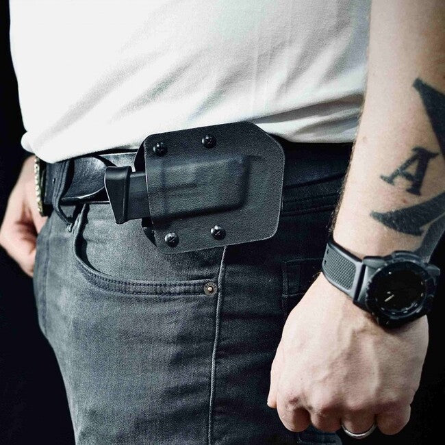 Falco Kydex Horizontal Holster F905 2021 for Single Magazine Glock 19, Black Right