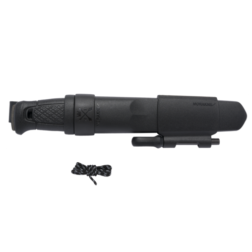 Morakniv Garberg BlackBlade Outdoor Knife with Survival Kit, Black