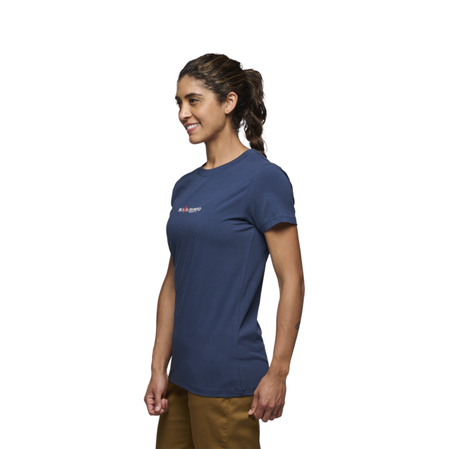 Black Diamond Women's Heritage Wordmark T-Shirt, Indigo