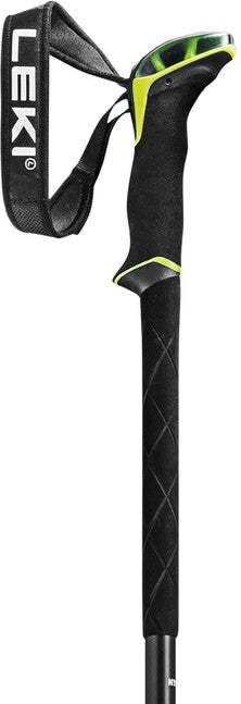 LEKI Guide 2 Ski Mountaineering Poles, Black/Neon Yellow/Dark Anthracite