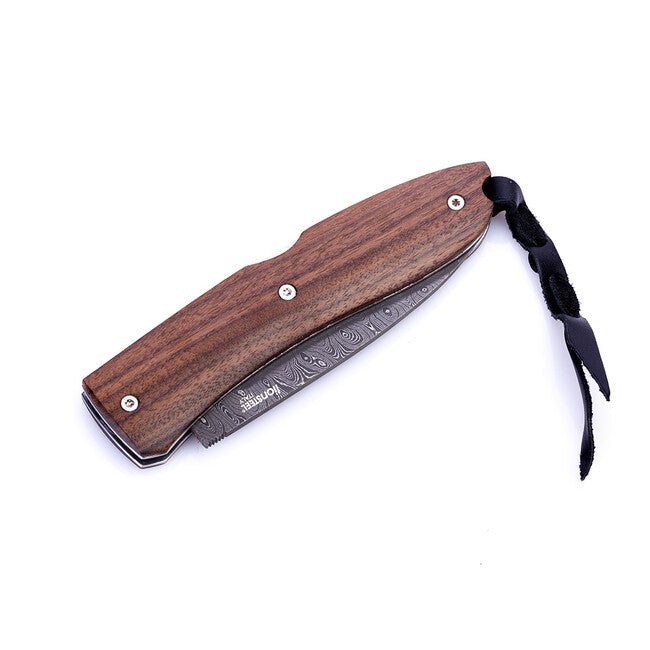 Lionsteel Opera Folding Knife, Damascus Steel Blade 8800D-CB