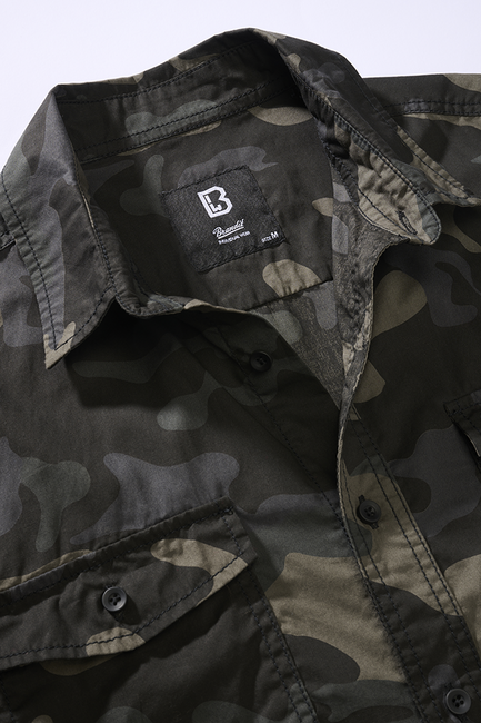 Brandit Roadstar Short Sleeve Shirt, Dark Camo