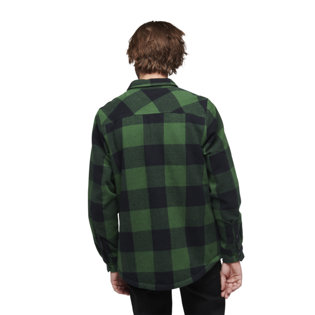 Black Diamond Women's Project Lined Flannel Men's Shirt, Palm Green-Black Plaid