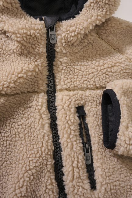 Brandit Τζάκετ Teddyfleece με Κουκούλα Παιδικό, Καμηλό