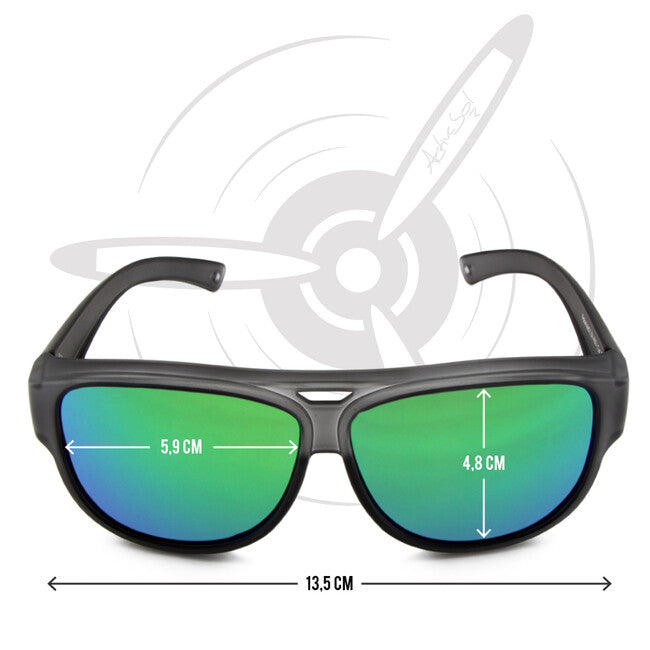ActiveSol El Aviador Fitover Children's Polarized Sunglasses, Grey/Mirror