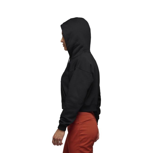 Black Diamond Women's Crop Hoodie, Black