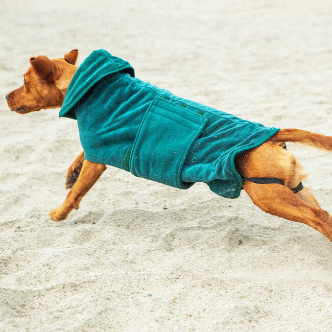 Mountain Paws Dog Robes, Green, Medium