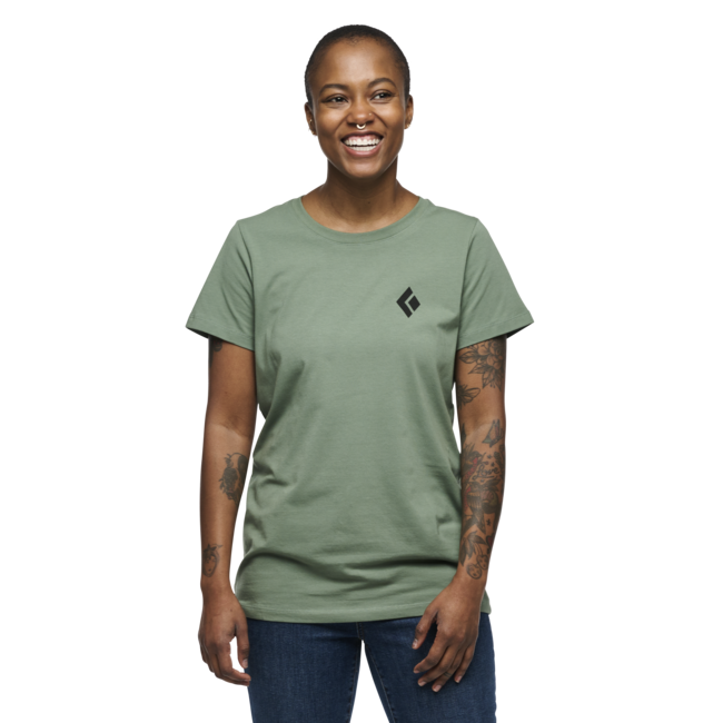 Black Diamond Women's Short Sleeve T-Shirt Equipment for Alpinists, Laurel Green
