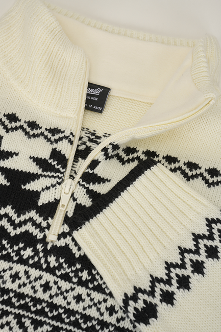 Brandit Norwegian Troyer Sweater, White