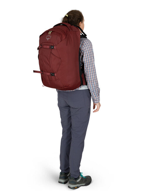 Osprey Fairview 40 Travel Backpack, Zircon Red