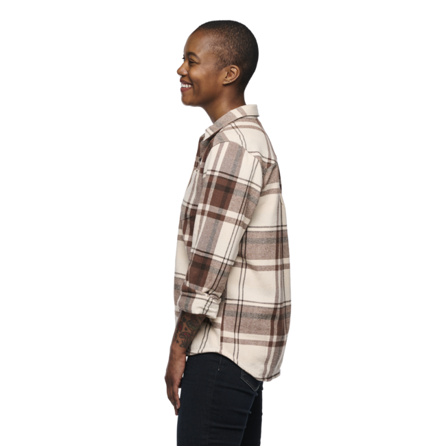 Black Diamond Dámska flanelová košeľa Project Flannel, chalk pink-walnut plaid