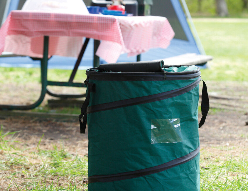 Coghlans Pop-Up Camping Trash Bag Stuffbag 100 Liters, Green DeLuxe