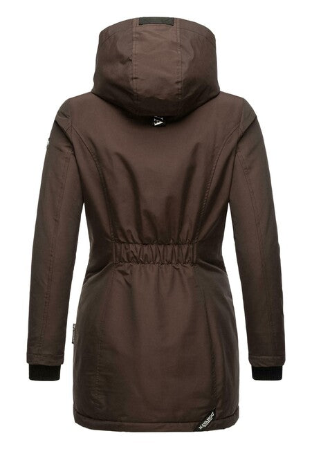 Navahoo Women's Winter Jacket with Hood Blizzardstorm, Dark Choco