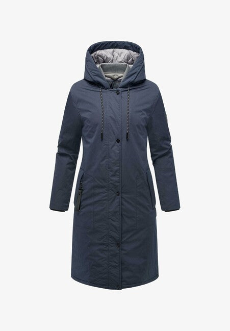 Marikoo Ledalaa Women's Winter Parka with Hood, Navy Blue