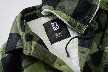 Brandit Lumber Hooded Jacket, Black/Olive