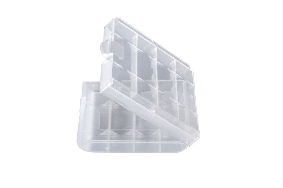 BasicNature Battery Box for 4 Batteries, Clear