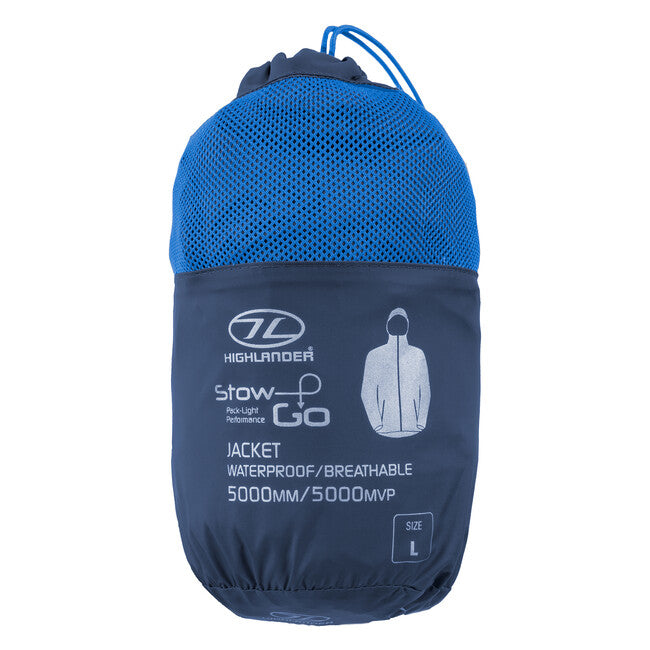 Highlander Stow and Go Raincoat, Navy Blue