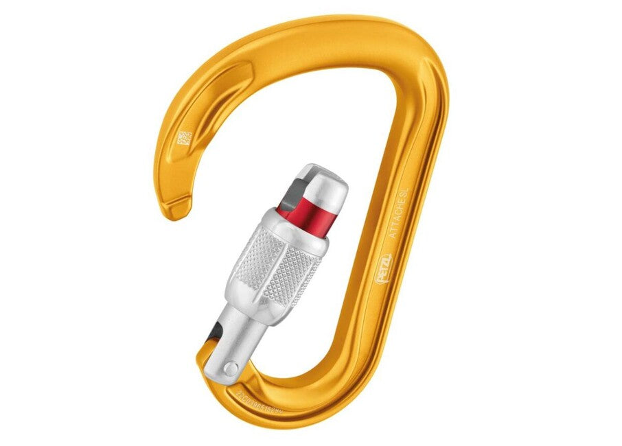 Petzl Attache HMS Carabiner, Yellow