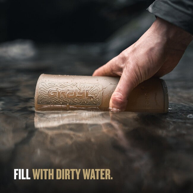 GRAYL GeoPress Purifier Water Bottle, Coyote Brown
