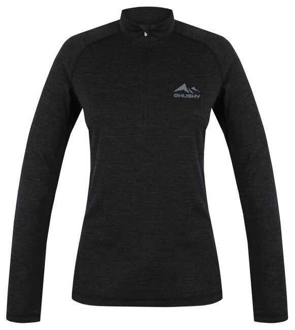 HUSKY Merino Long Sleeve Shirt Merow, Black