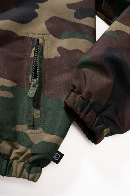 Brandit Summer Frontzip Windbreaker Jacket, Woodland