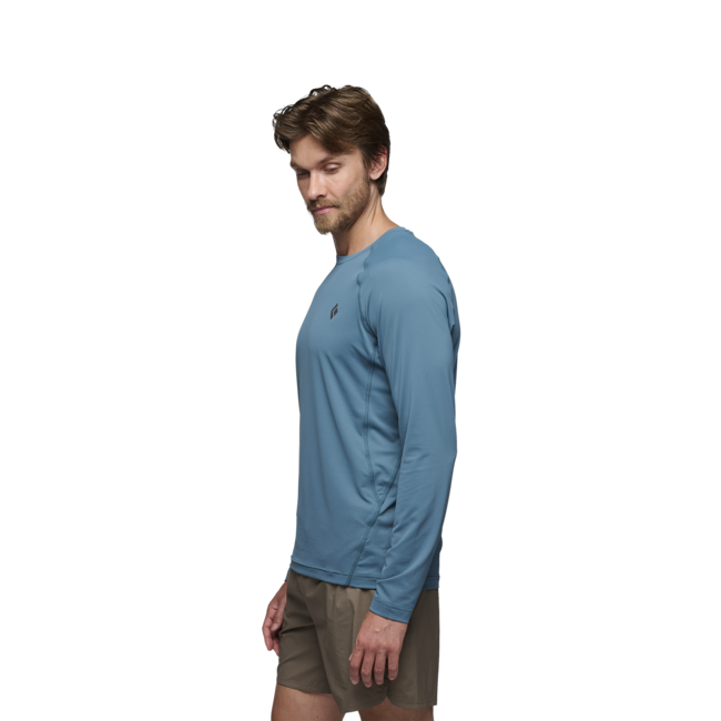 Black Diamond Alpenglow Crew Men's Long Sleeve T-Shirt, Creek Blue