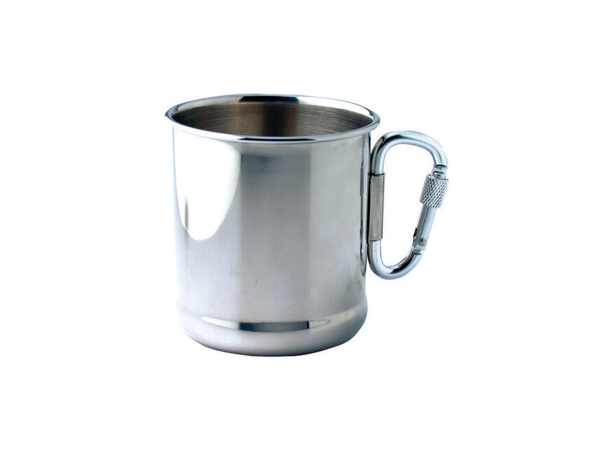 Baladeo PLR065 Stainless Steel Mug with Carabiner
