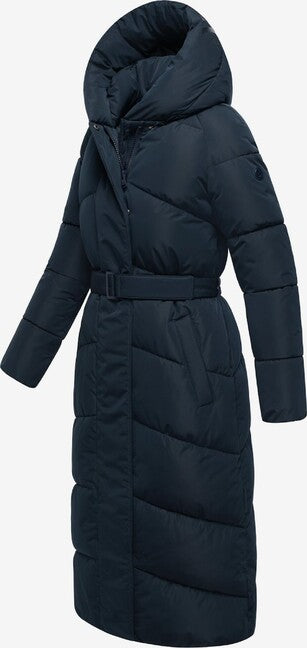 Navahoo Women's Long Winter Jacket EISBLICK, Navy Blue