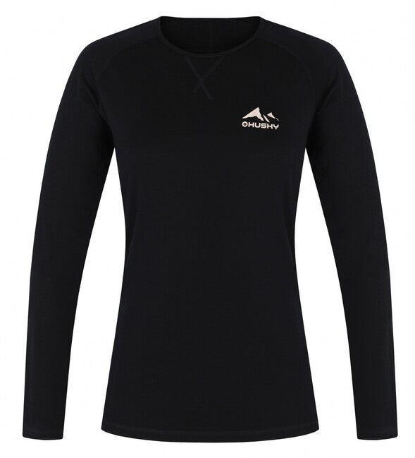 HUSKY Women's Merino Long Sleeve Thermal Shirt Merow L, Black